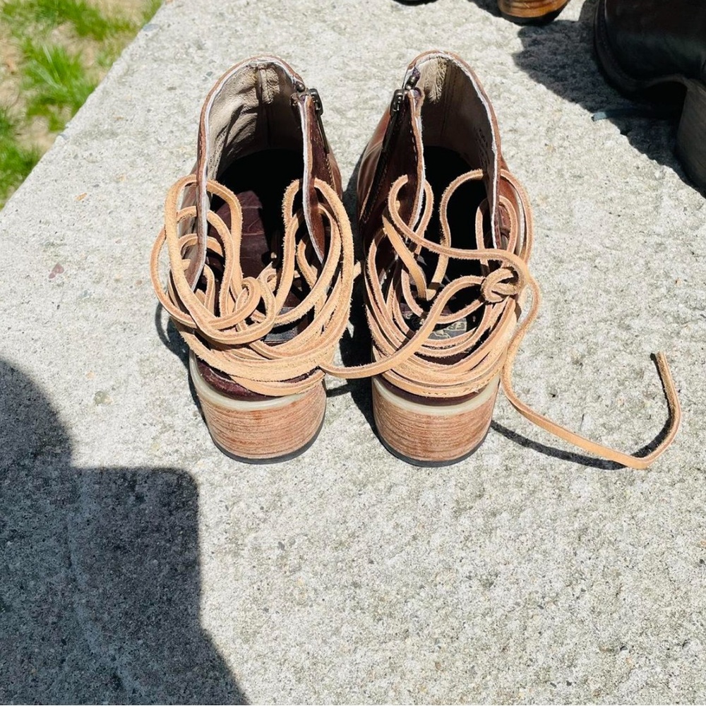 Freebird by Steven Jojo Leather Flats Cognac Size 8 - Picture 4 of 7